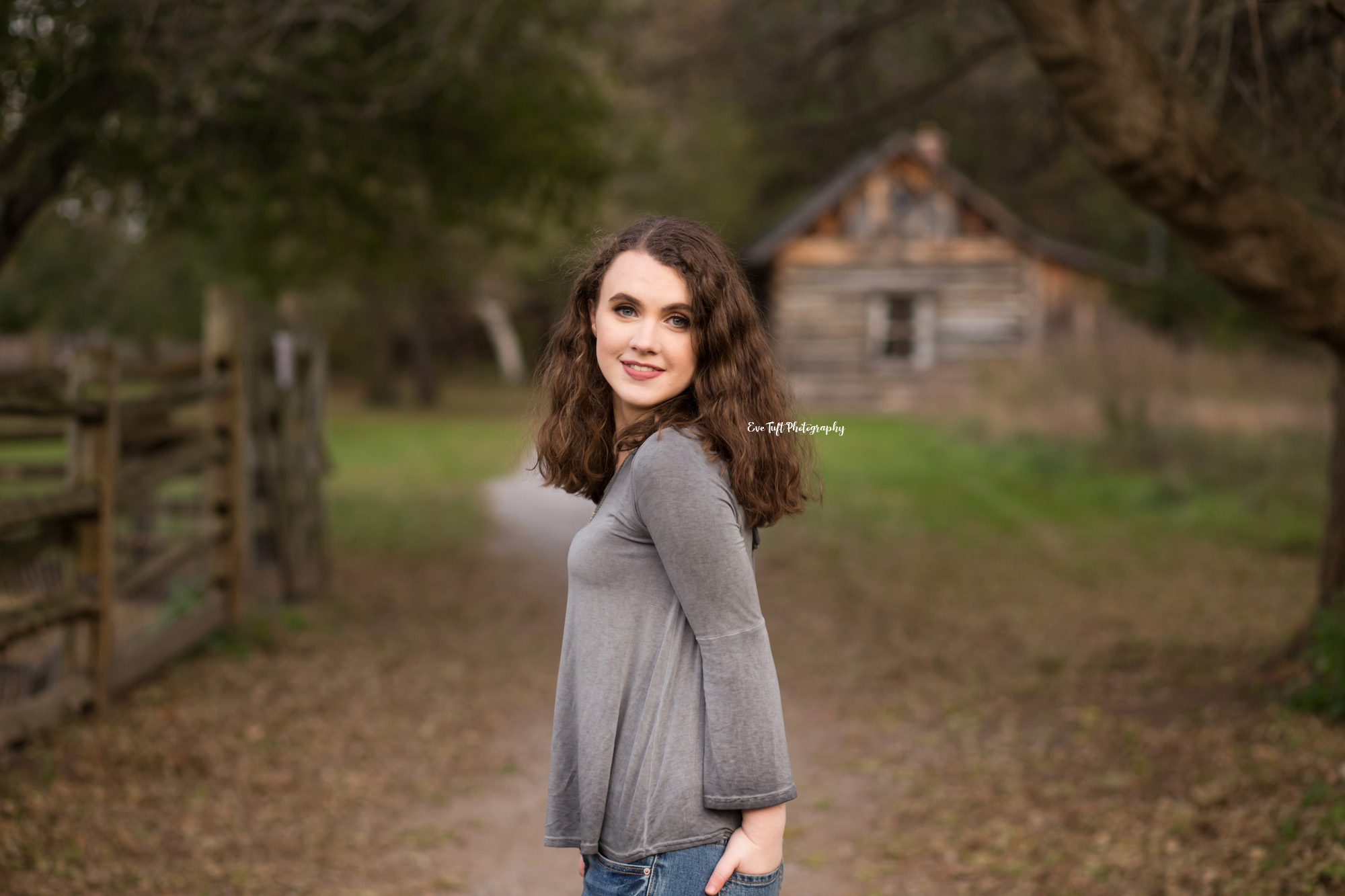 Before and After of a senior girl at the CHippewa Nature Center in Michigan by Eve Tuft, a photographer