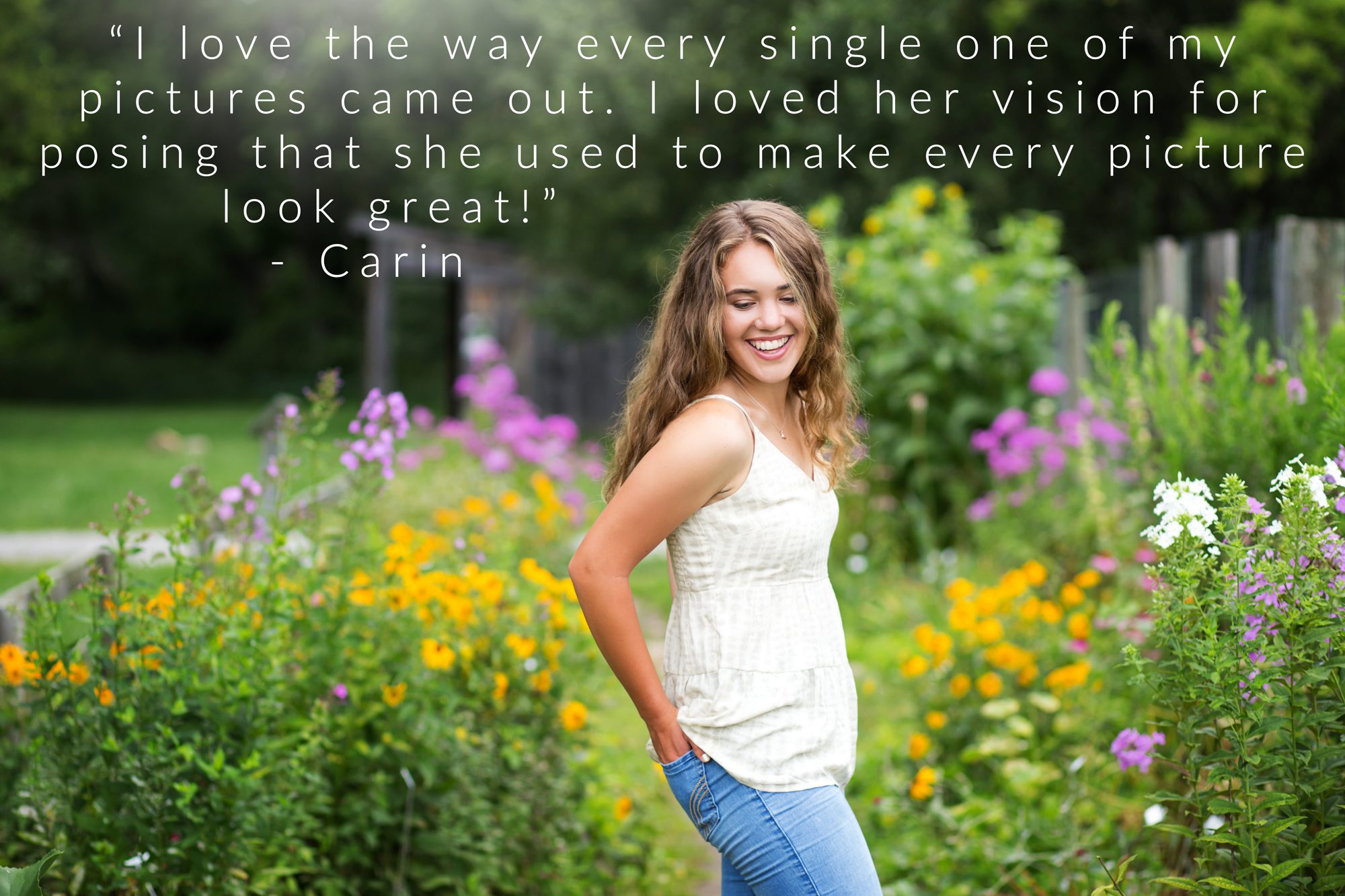 A beautiful teen reviews Eve Tuft Photography at the CNC | Midland, Michigan Senior Photographer