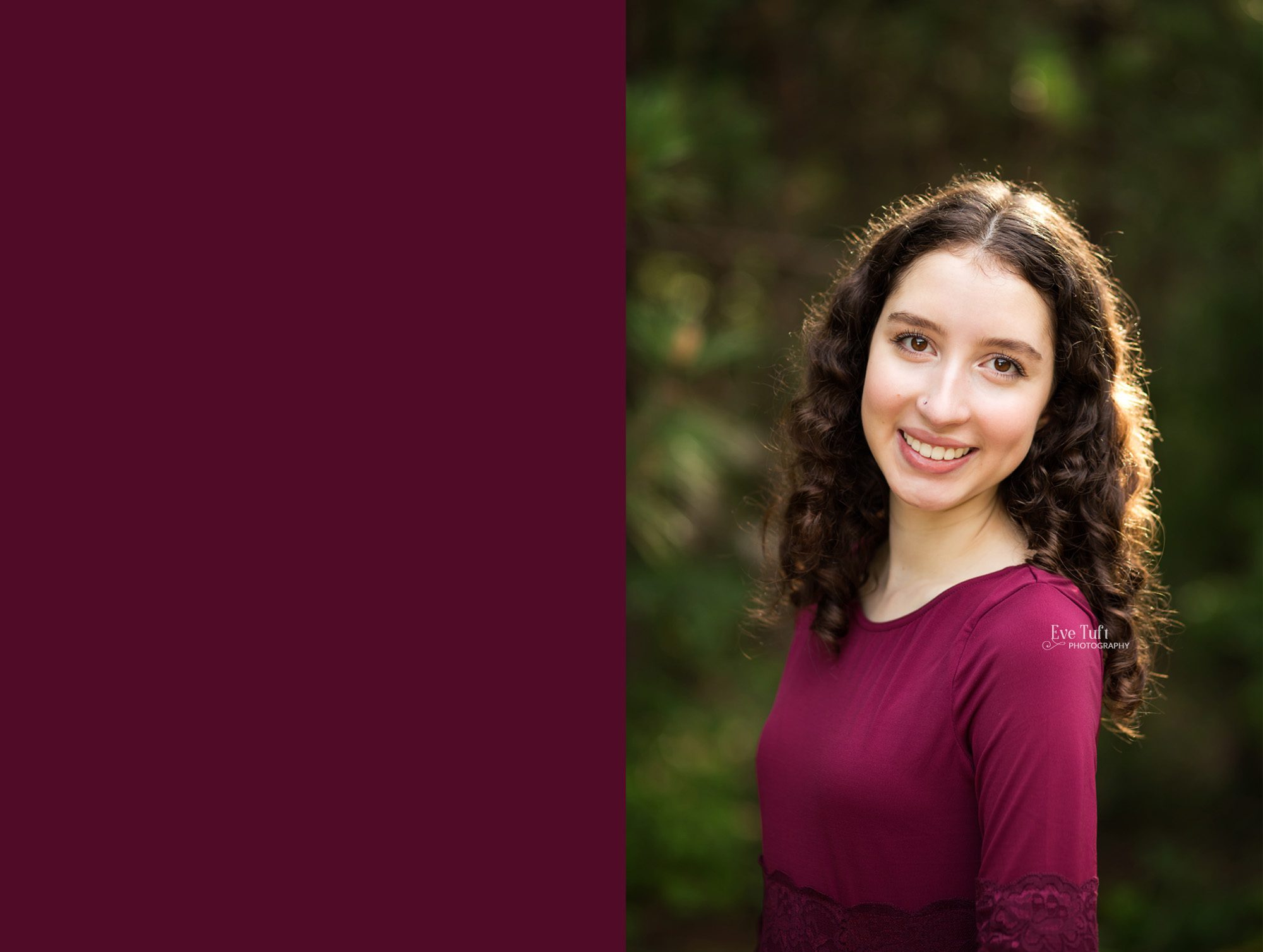 A classic portrait of a teenager girl outside at City Forest | Senior Photographer in Midland, Michigan