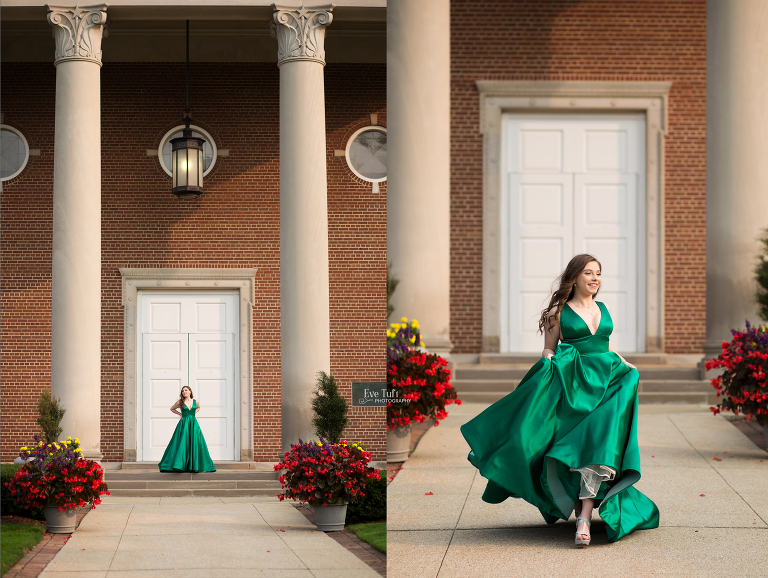 A Green Dress at a Dream Location Senior Photographer in Midland MI