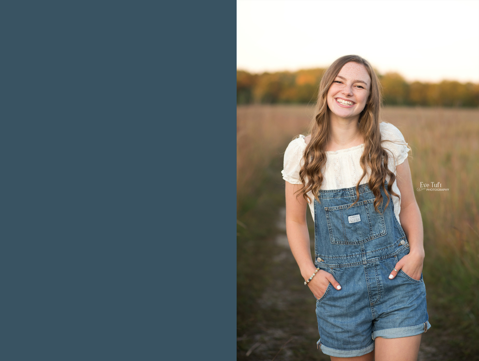 A Senior girl walks in a field on a pathway in Michigan | Midland Photographers