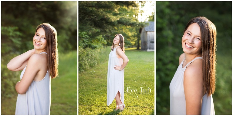 Beautiful teenage girl poses outside in the sunshine for her senior pictures | Senior Photographers in Midland, MI