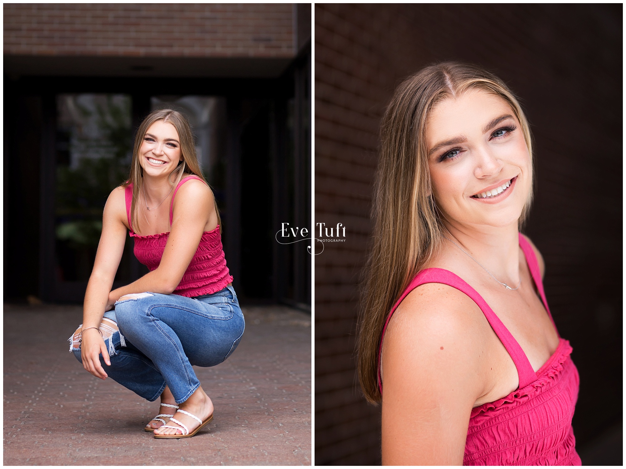 A senior poses in an alleyway in downtown Midland | Senior Photographers in Saginaw, MI