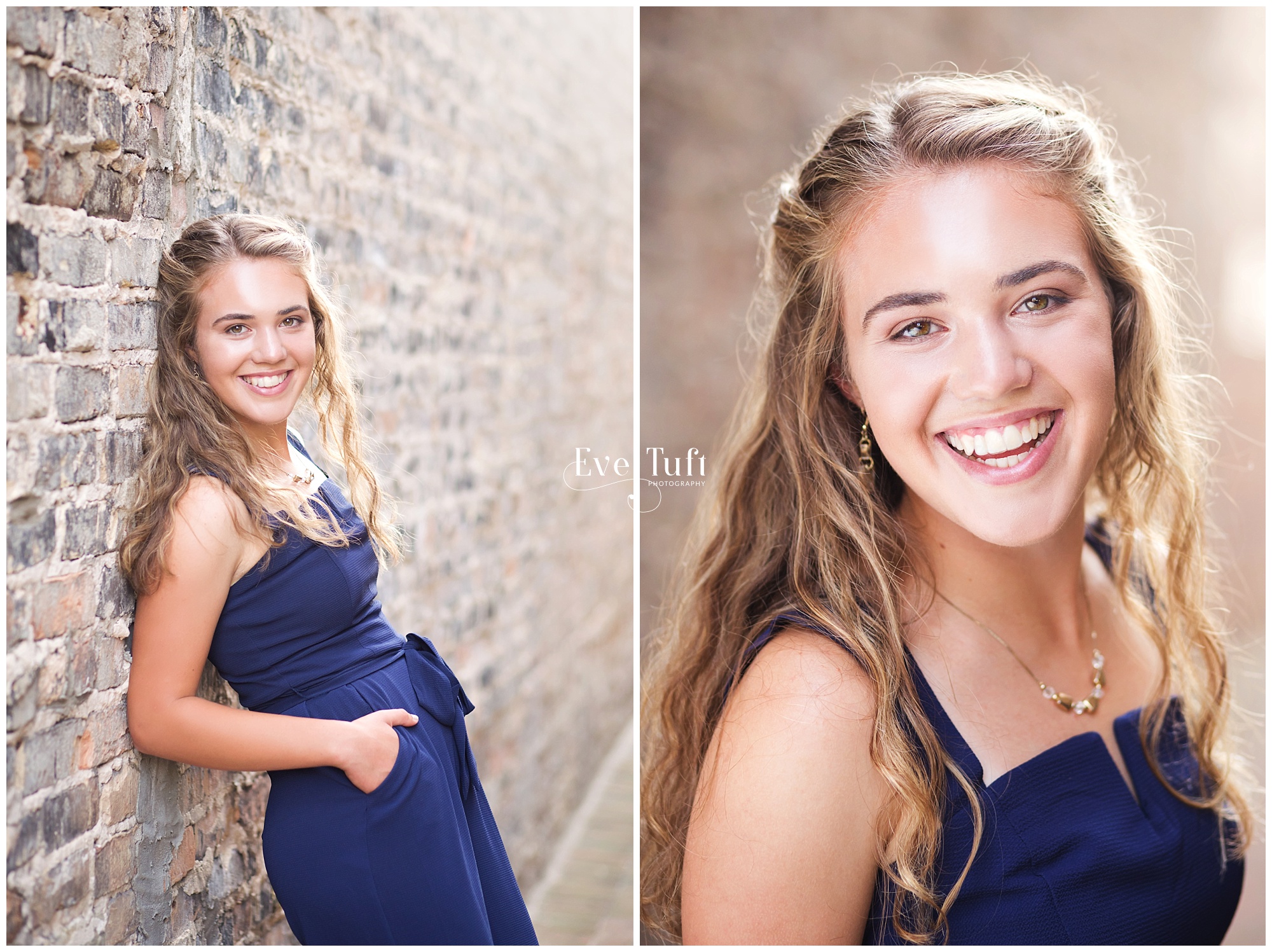 A teen leans against a brick wall in Downtown Midland | Senior Photographers in Midland, MI