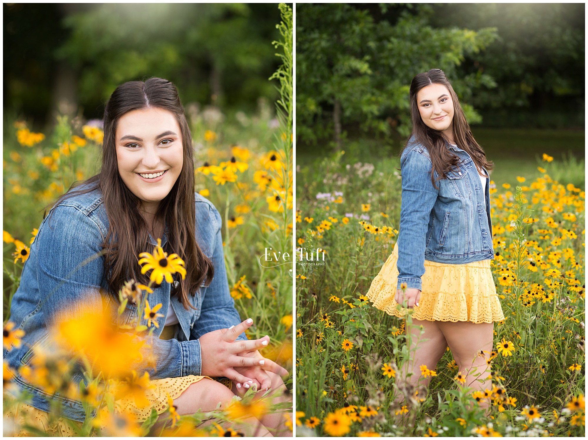 A woman spins in a field of flowers | Midland, MI senior photographer