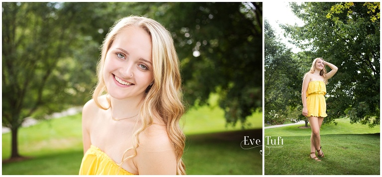 Teenage girl walks through the grass in the summer | Senior Photographers in Midland, MI