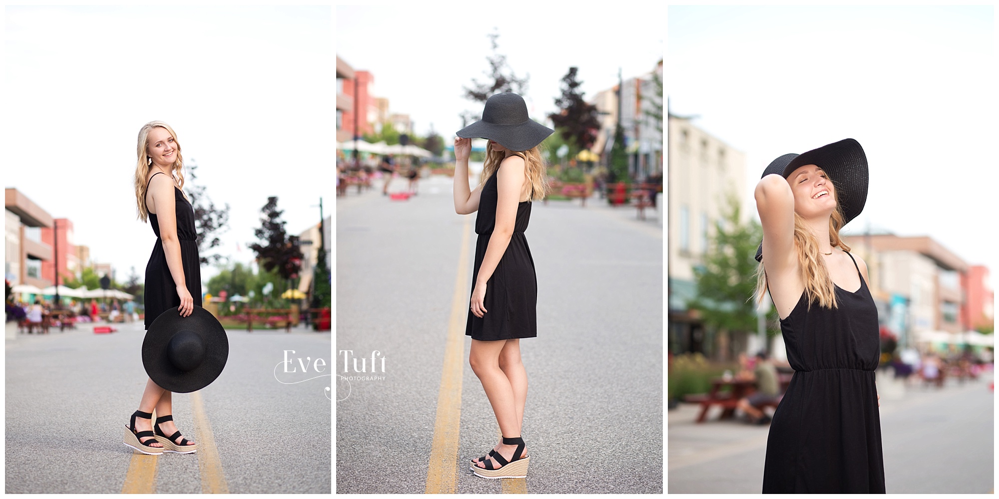 A beautiful teen poses on the street downtown | Midland, MI Senior Photographer