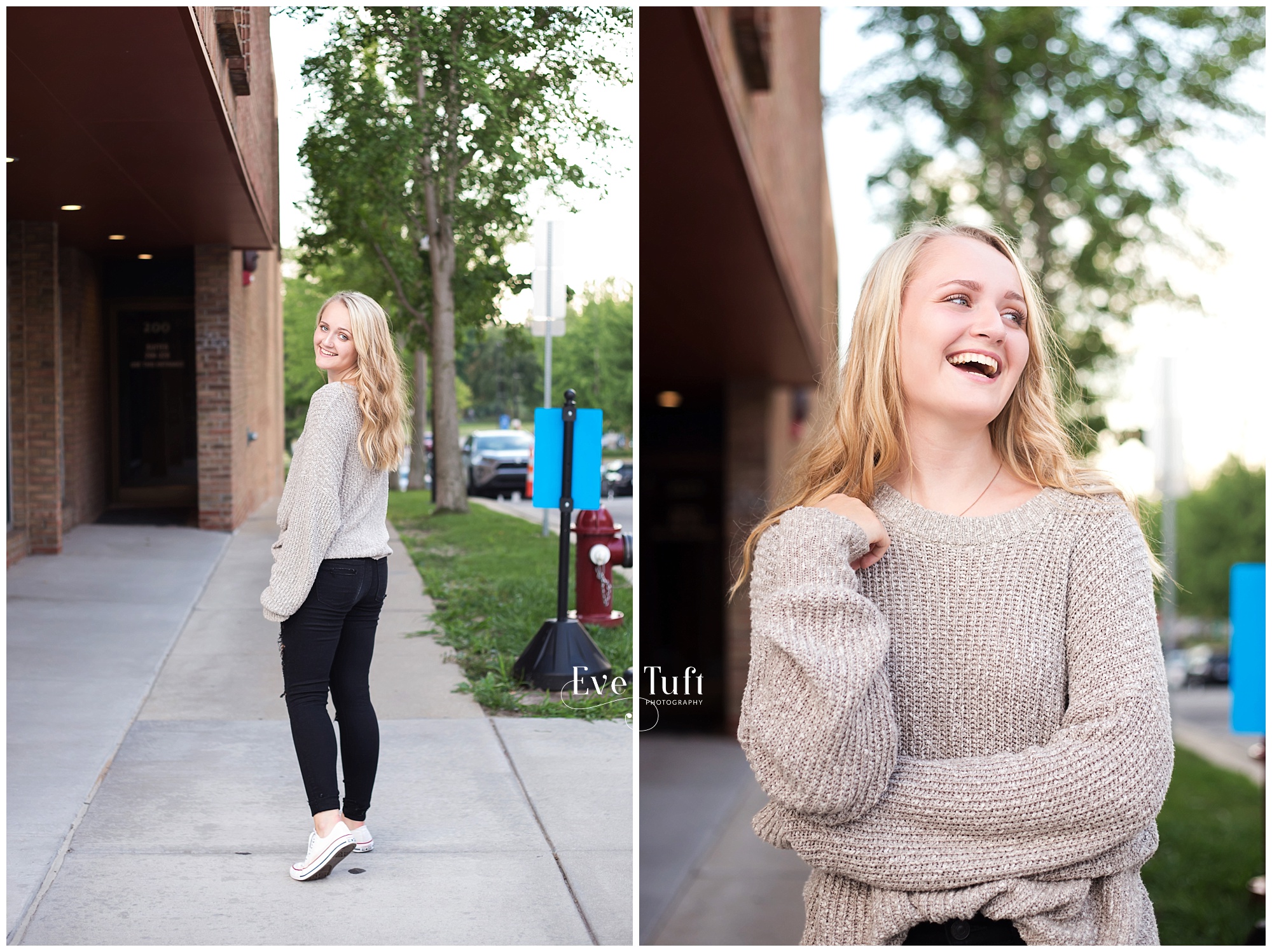 A teen walks away from the camera in Michigan | Midland Senior Photographers