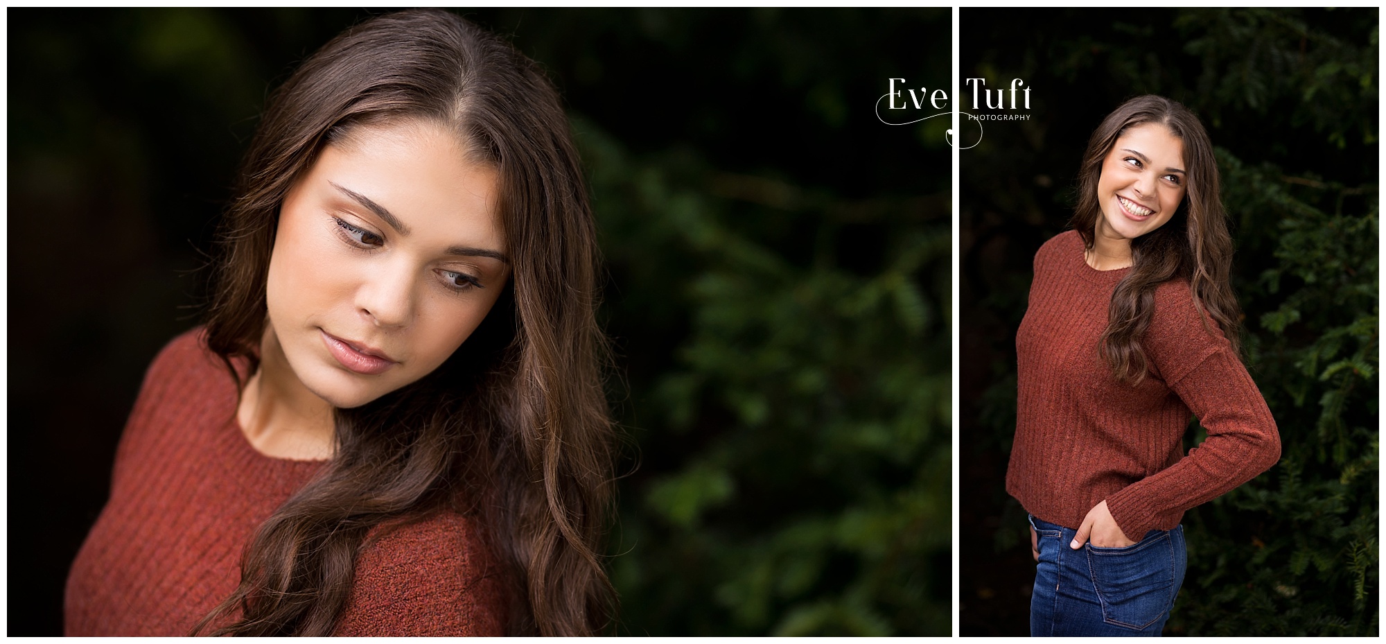 A senior looks out of the shot outside at Dow Gardens for her session | Eve Tuft Photography, a Photographer in Midland, Michigan