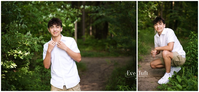 Senior guy session with Jaime at City Forest in Midland, MI | High School Photographer