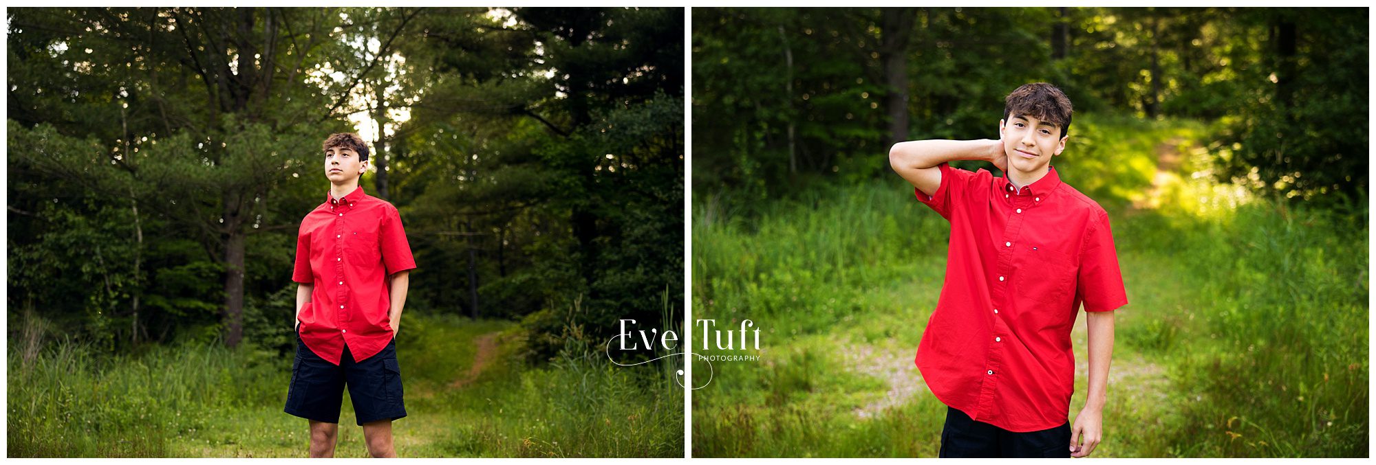 Jaime looks off in the forest | Midland, MI senior Photographers