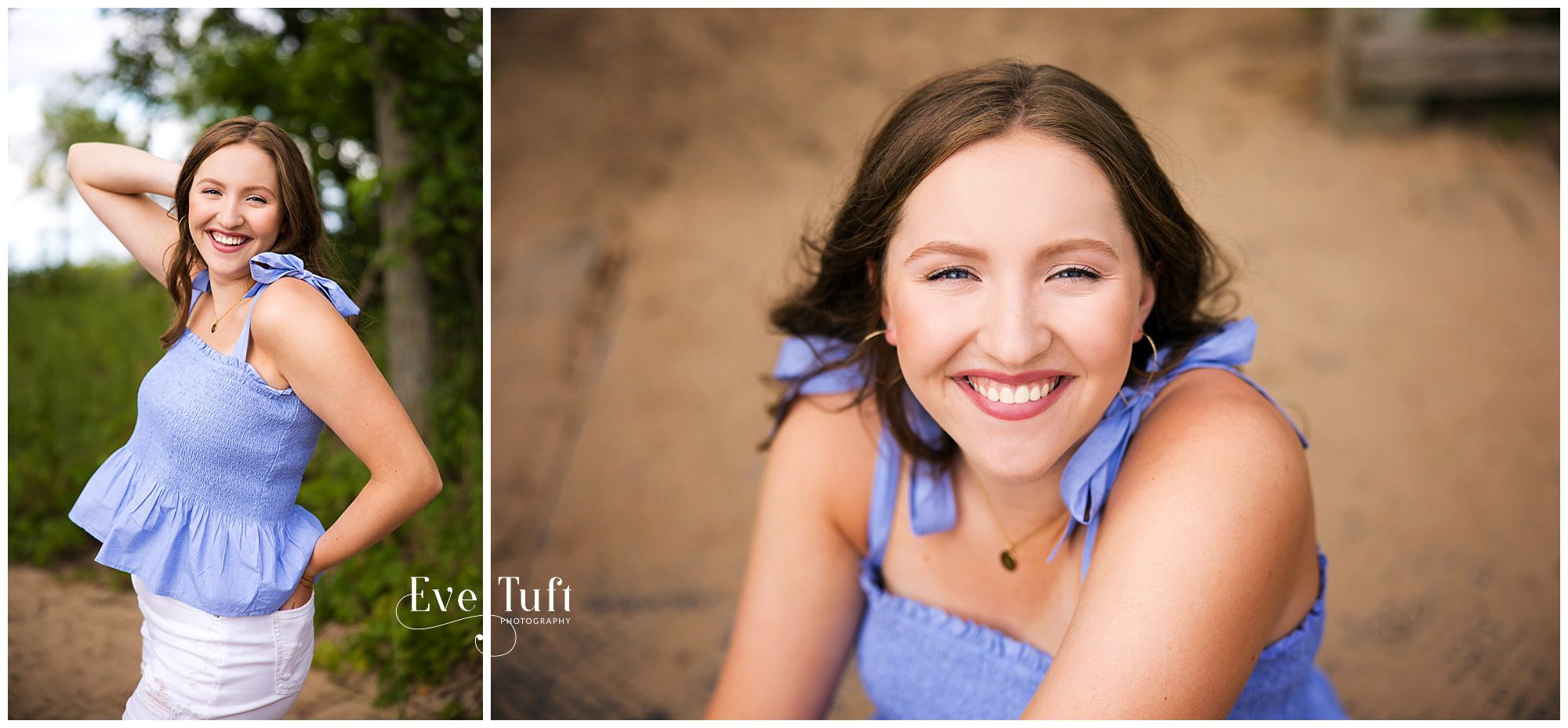 Katherine, a teenage girl, stands outside on the beach for her pictures | Senior Photographer in Bay City, Michigan