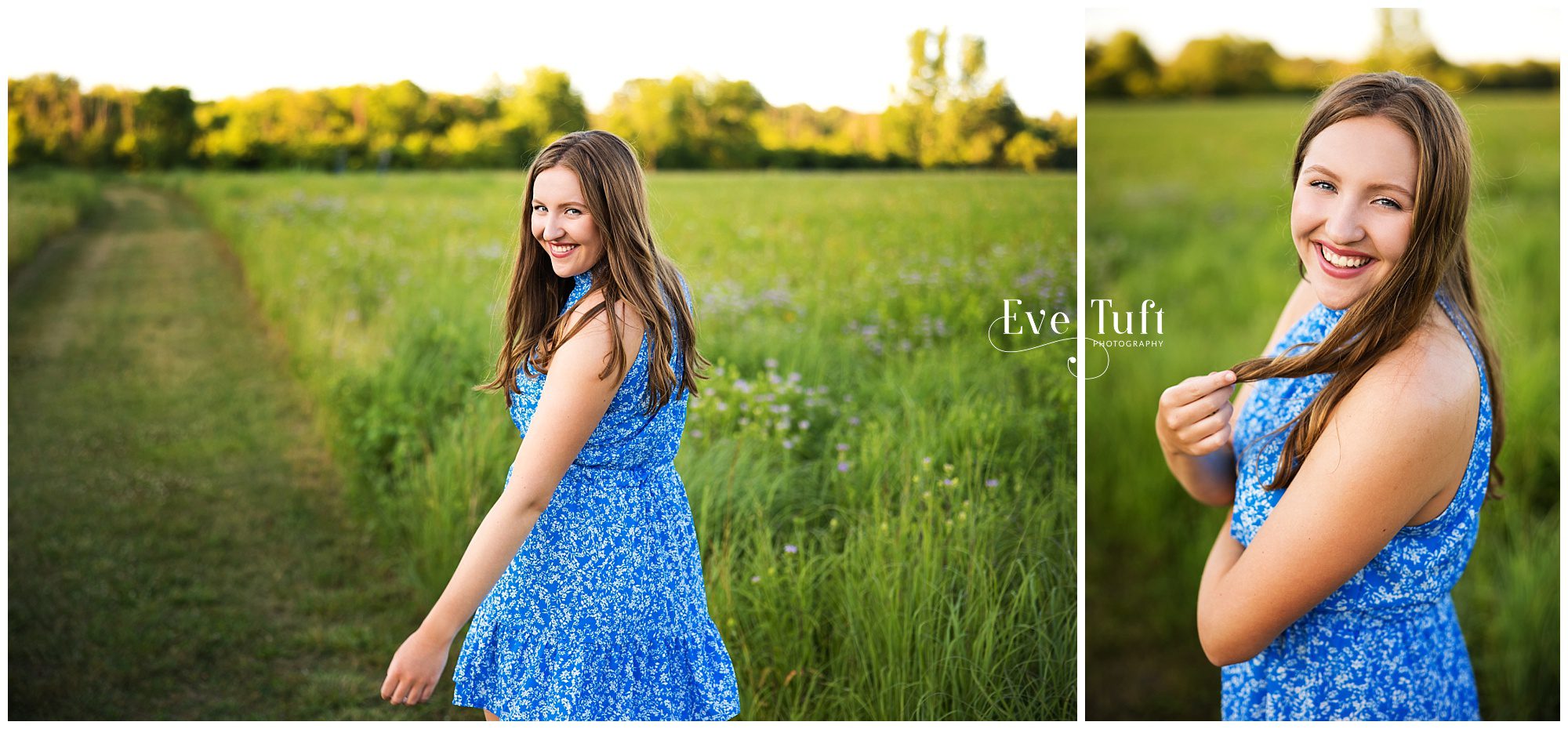 A beautiful teen walks along a pathway outside at the nature center | Senior portraits in Midland, MI