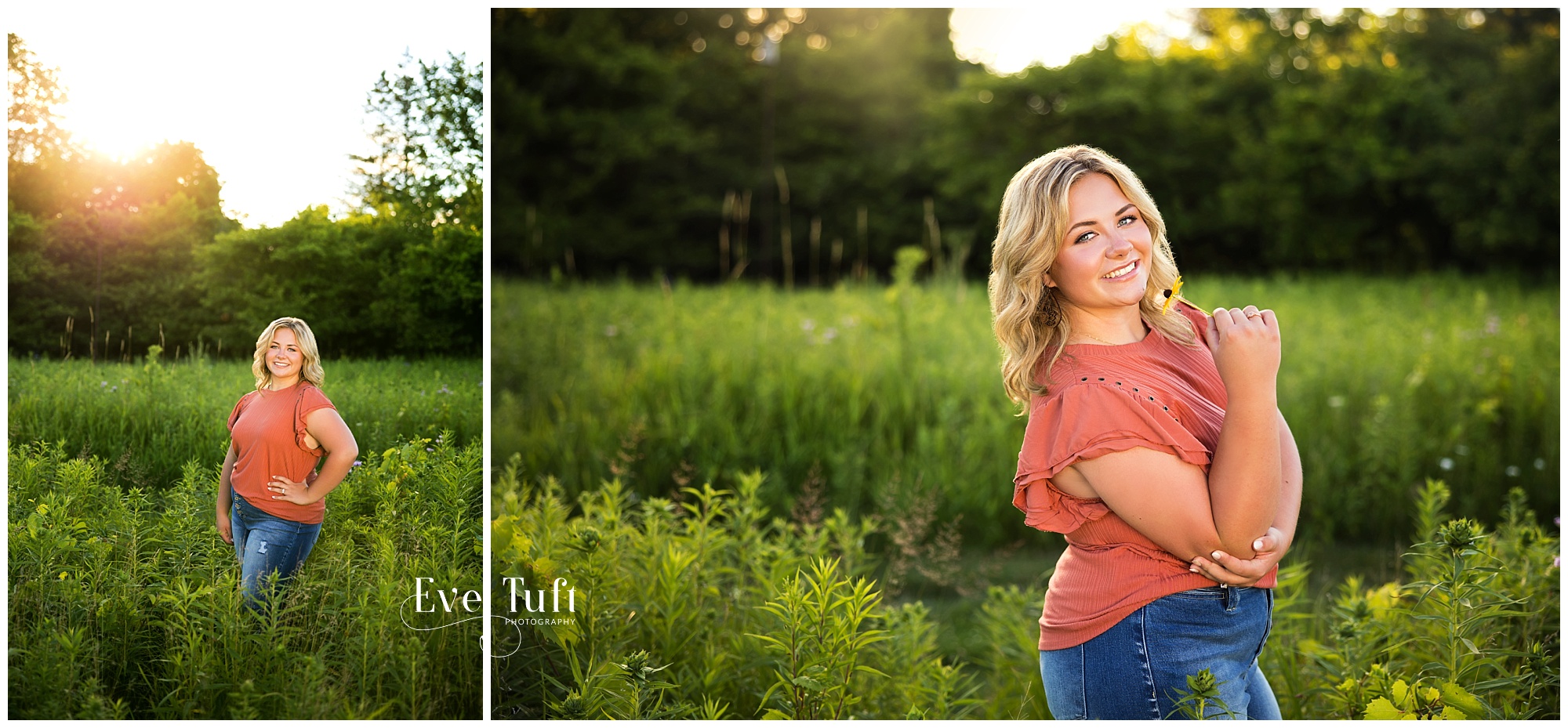 A beautiful senior stands outside at the nature center for her session | Teen Photographer in Midland, MI