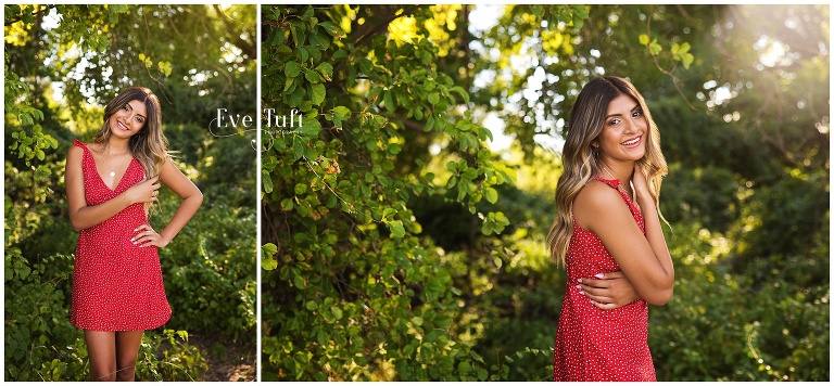 A teen stands outside at Bay City State Park in Michigan for her pictures | Senior Photographers in Midland, MI