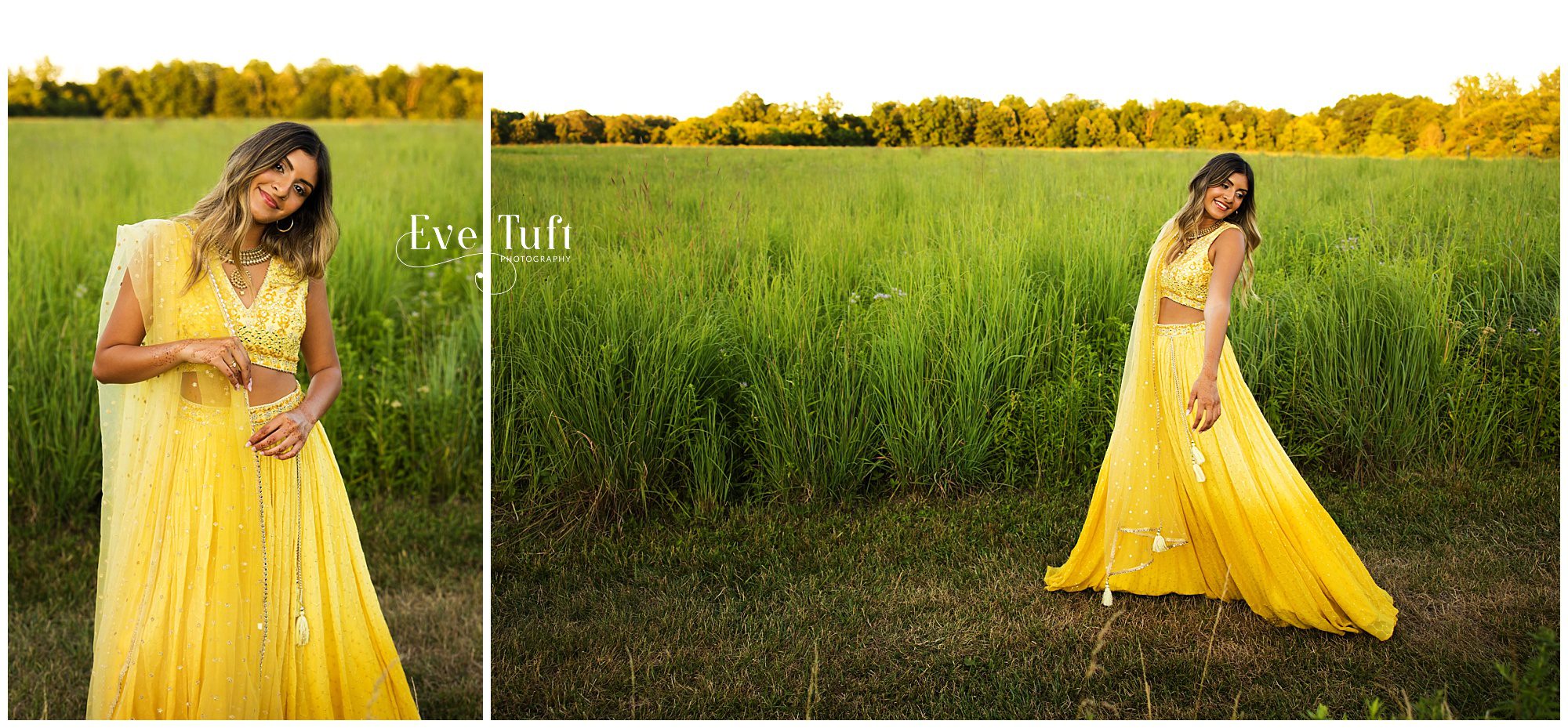 Jami wears a traditional Indian dress for her session | Senior session with Eve Tuft Photography