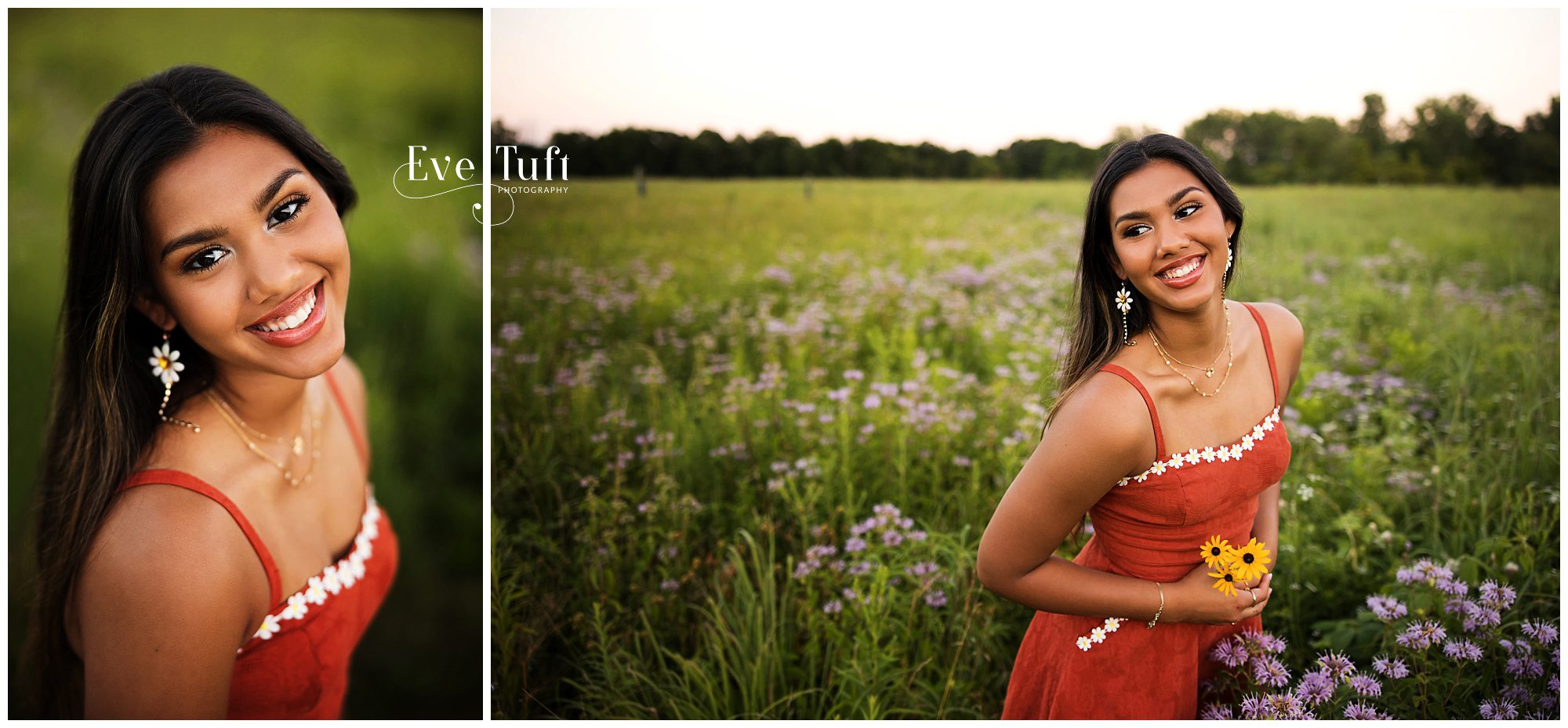 A beautiful teen poses in a field outside at the Chippewa Nature Center | Senior Photographers near me in Michigan
