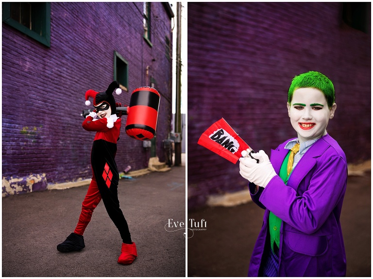 Harley Quinn and Joker family costumes in Michigan