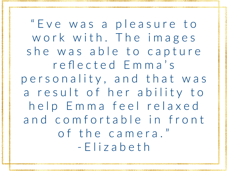 Happy customer review for Eve Tuft Photography